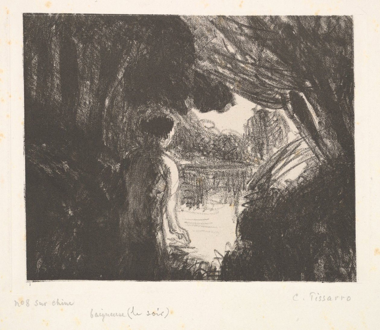 Kąpiący się, Wieczór, 1897. autorstwa Camille Jacob Pissarro