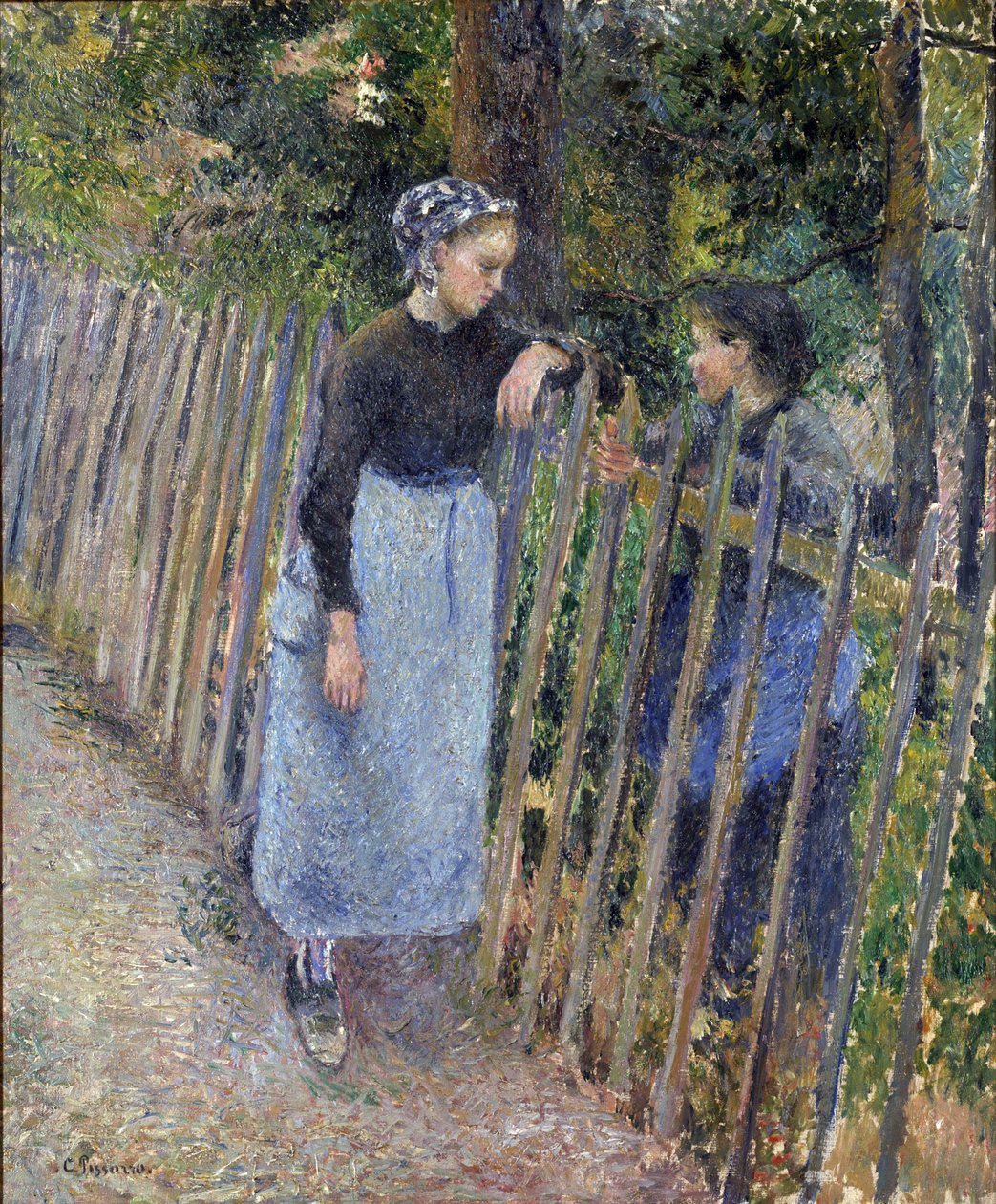 "Rozmowa" Obraz Camille Pissarro (1830-1903) ok. 1881 Wymiary 65,3x54 cm Narodowe Muzeum Sztuki Zachodniej, Tokio autorstwa Camille Pissarro