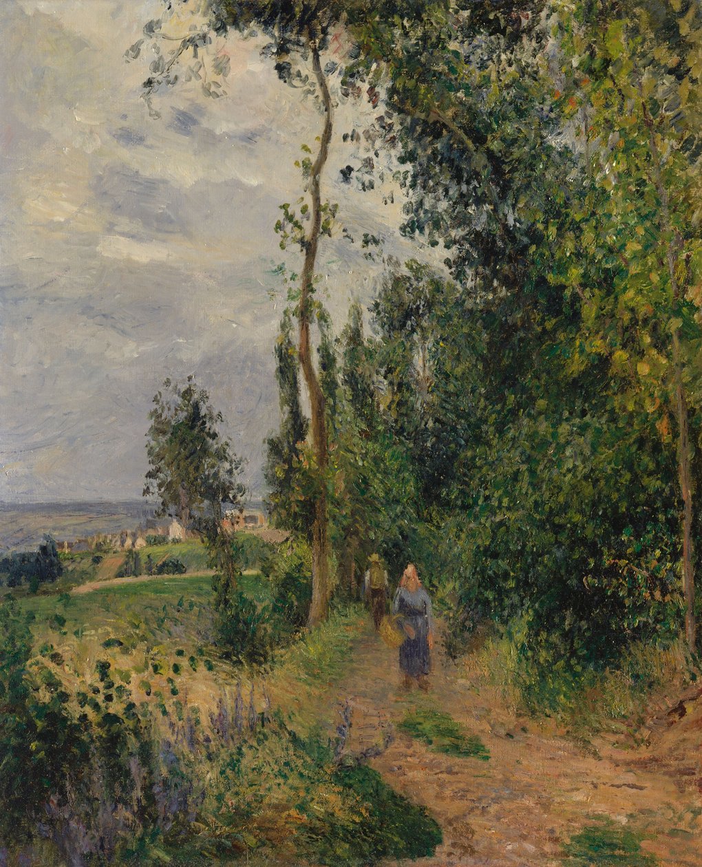 Côte des Grouettes, niedaleko Pontoise, c.1878 (olej na płótnie) autorstwa Camille Jacob Pissarro