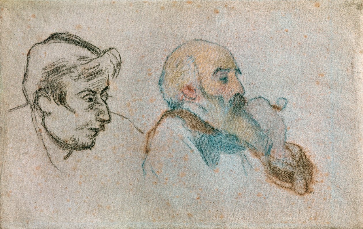 Podwójne portrety Gauguina i Pissarro ... autorstwa Camille Pissarro