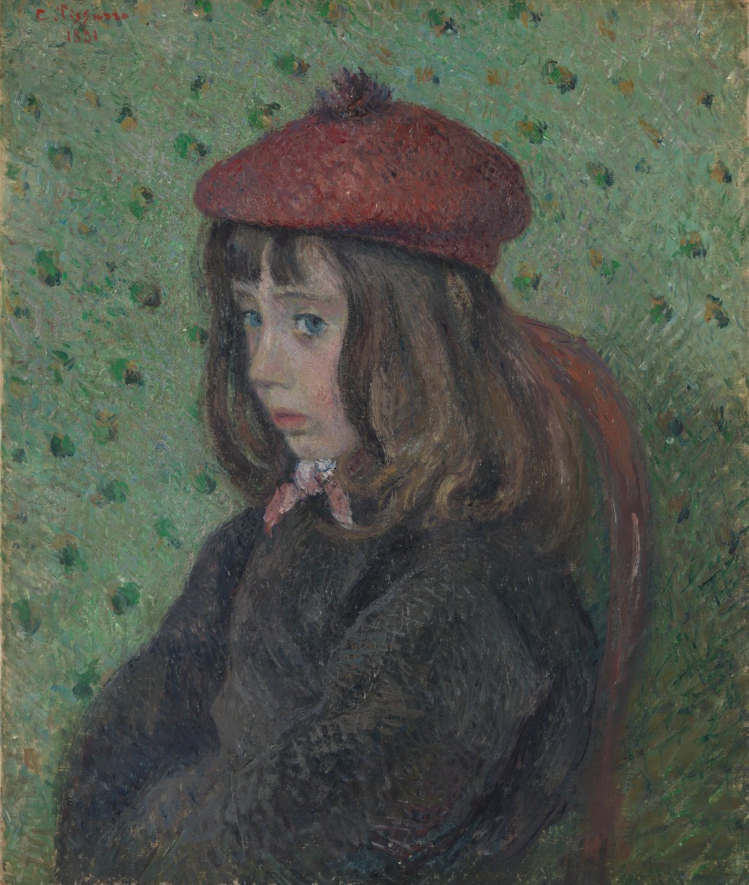 Felix Pissarro z czerwonym beretem autorstwa Camille Jacob Pissarro