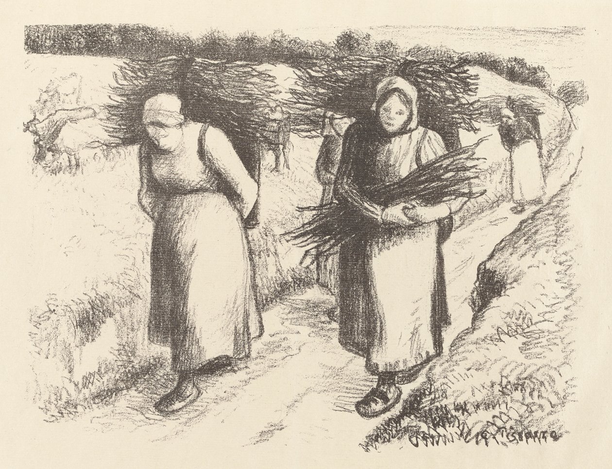 Nośniki drewna opałowego autorstwa Camille Pissarro