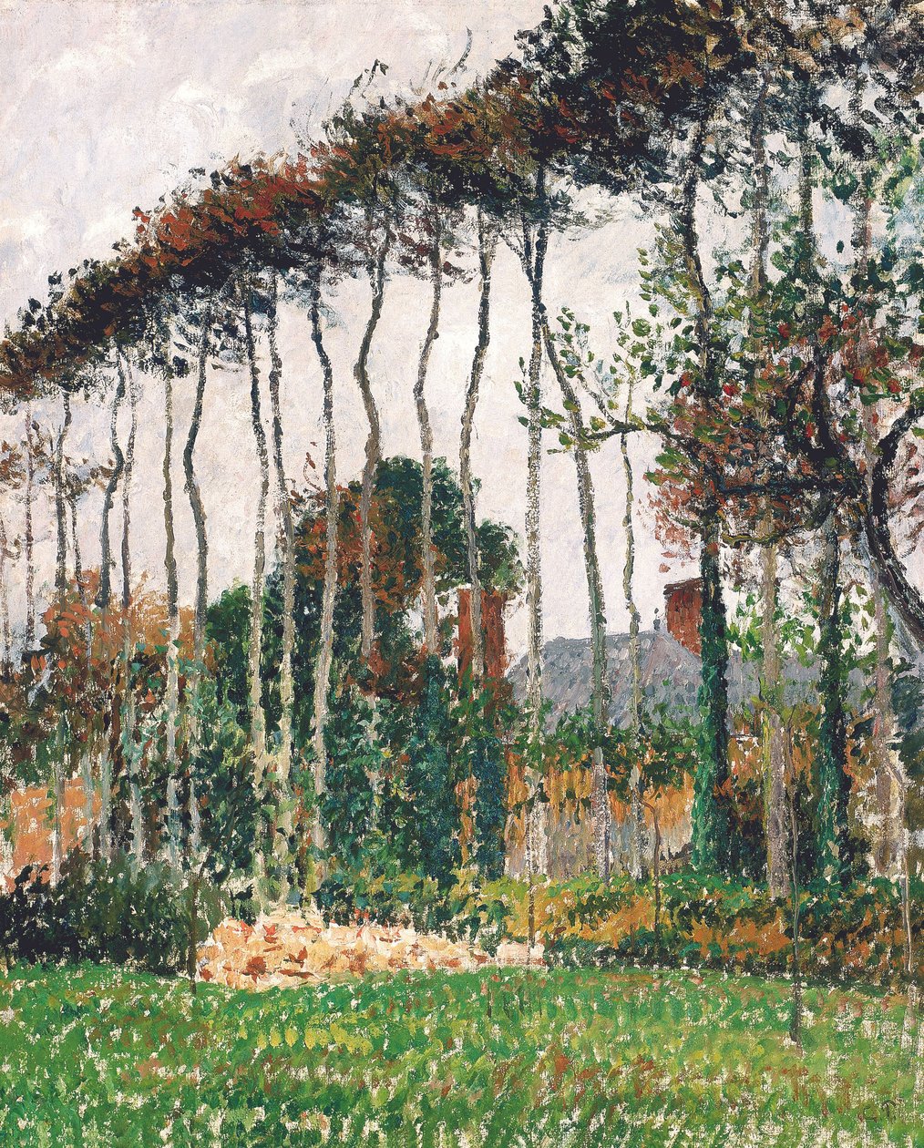 francuski: Les grands hêtres à Varengeville
Niemiecki: Wielkie miedziane buki w Varengeville autorstwa Camille Pissarro