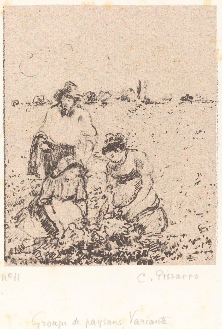 Grupa Chłopów autorstwa Camille Pissarro