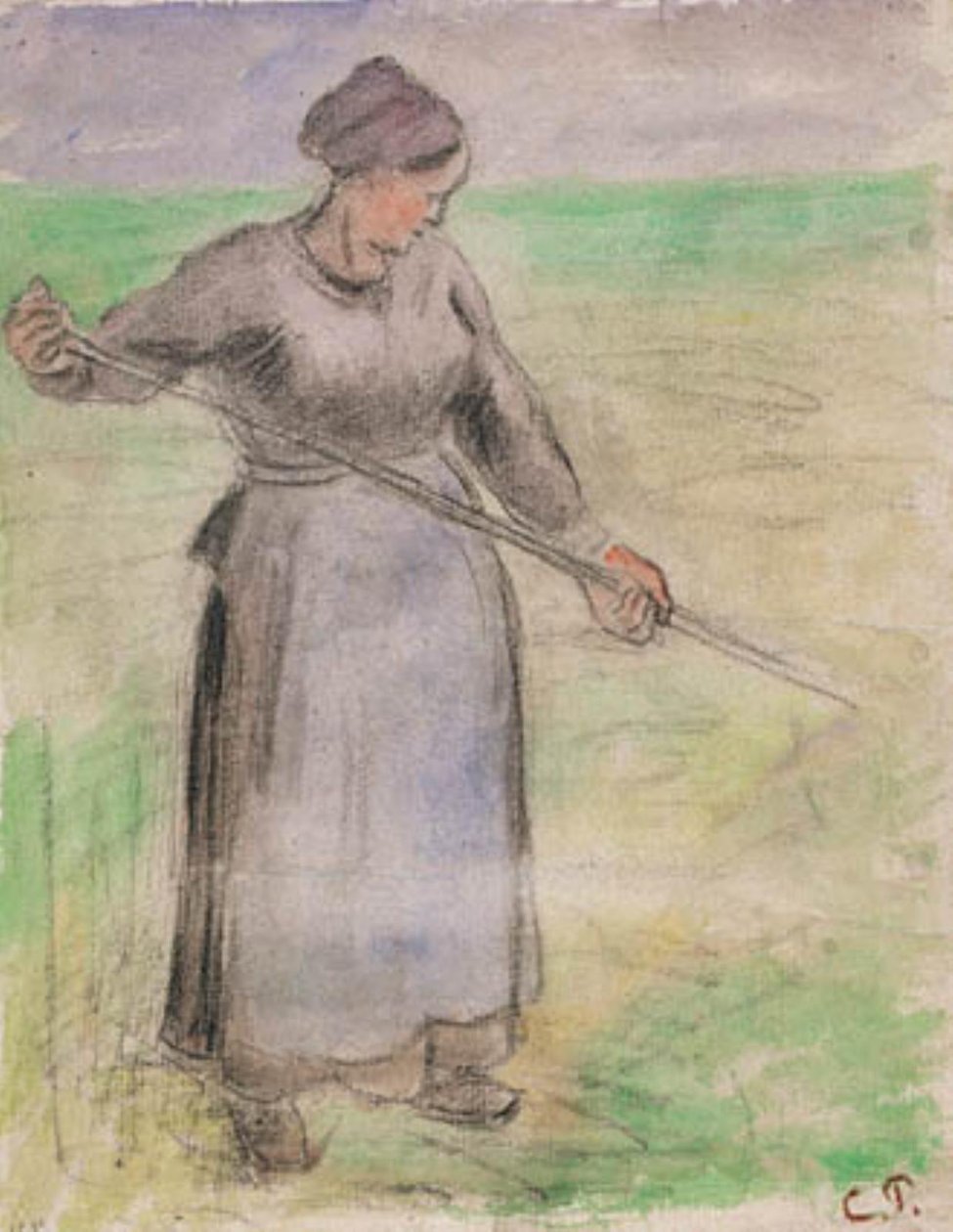 Kosiarz autorstwa Camille Pissarro