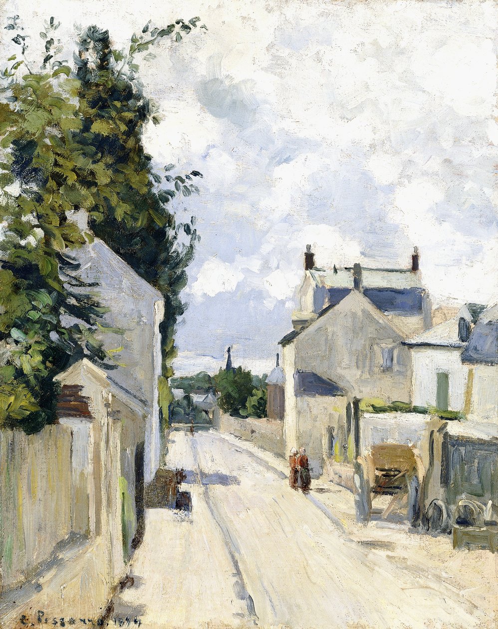 Ulica Ermitażu, Pontoise autorstwa Camille Jacob Pissarro
