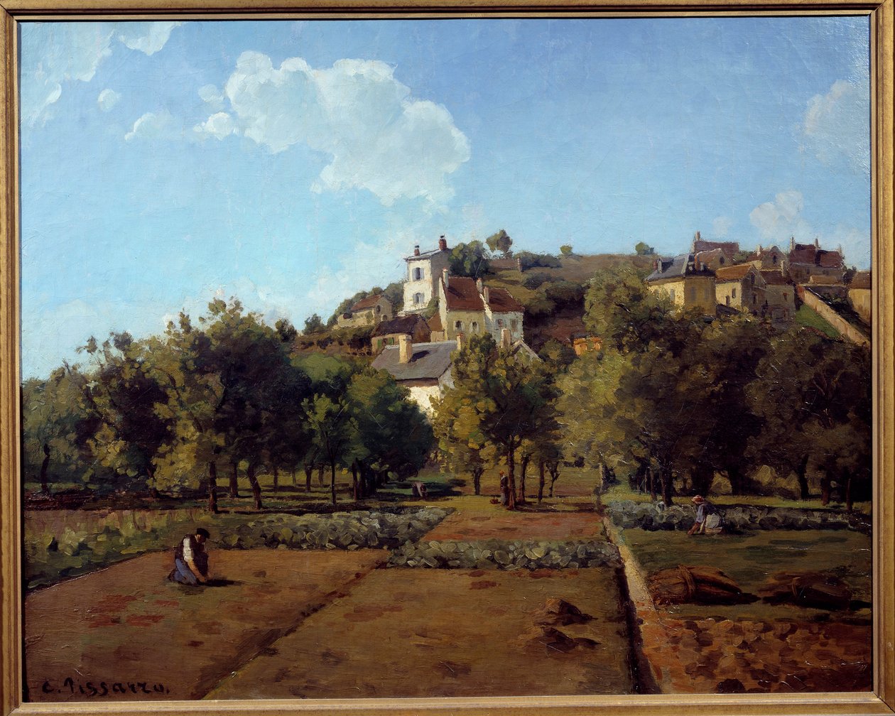 Pustelnia w Pontoise. Obraz Camille Pissarro (1830-1903) autorstwa Camille Jacob Pissarro