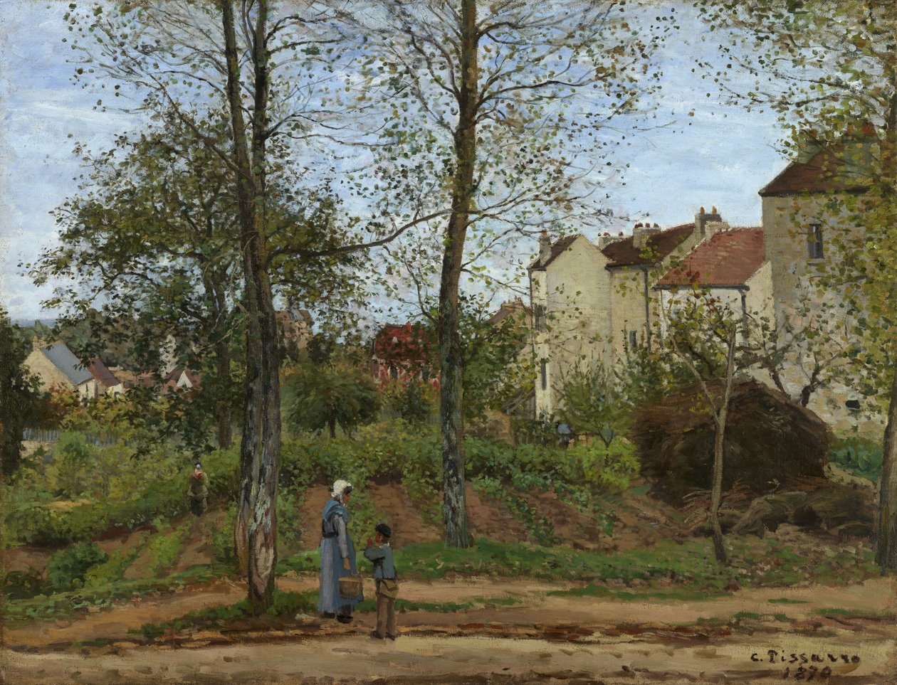 Domy w Bougival (jesień) autorstwa Camille Pissarro