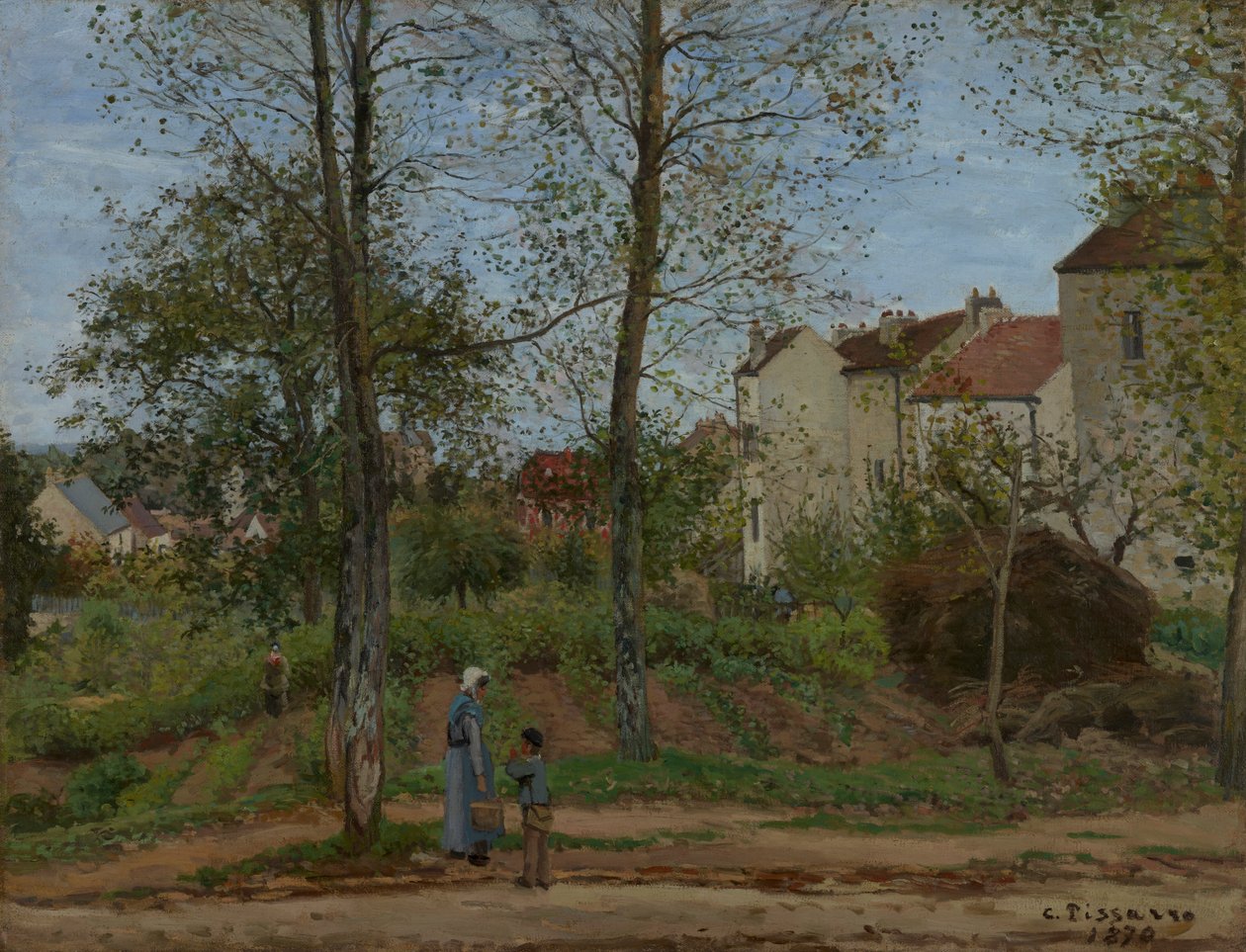 Domy w Bougival autorstwa Camille Jacob Pissarro