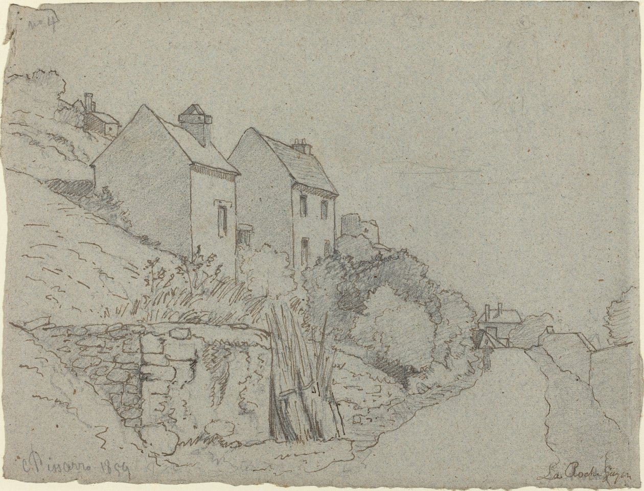 Domy przy drodze autorstwa Camille Pissarro