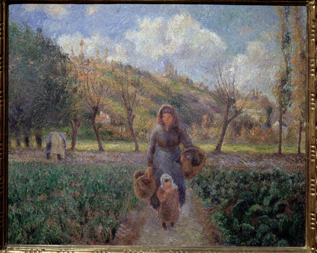 W ogrodzie warzywnym Obraz Camille Pissarro (1830-1903) 1881 Dim 45,5x55 cm Praska Galeria Narodowa autorstwa Camille Jacob Pissarro