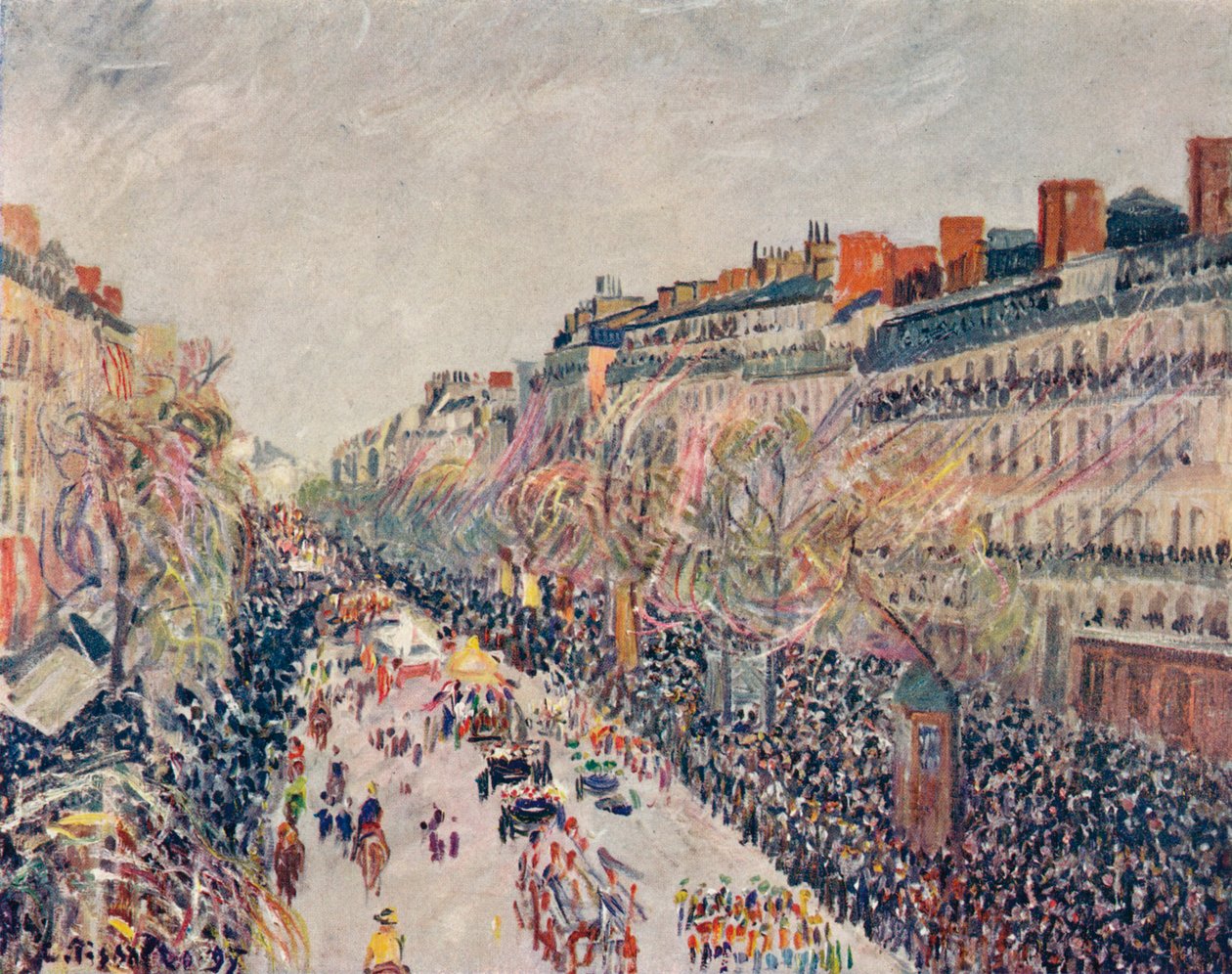 Mi-Careme na bulwarach, 1897 autorstwa Camille Jacob Pissarro