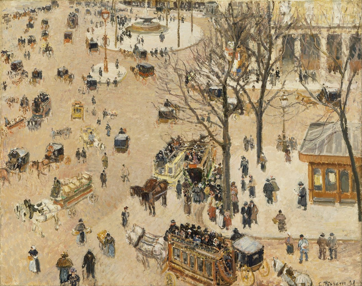 Miejsce z powodu Teatru Francuskiego autorstwa Camille Jacob Pissarro