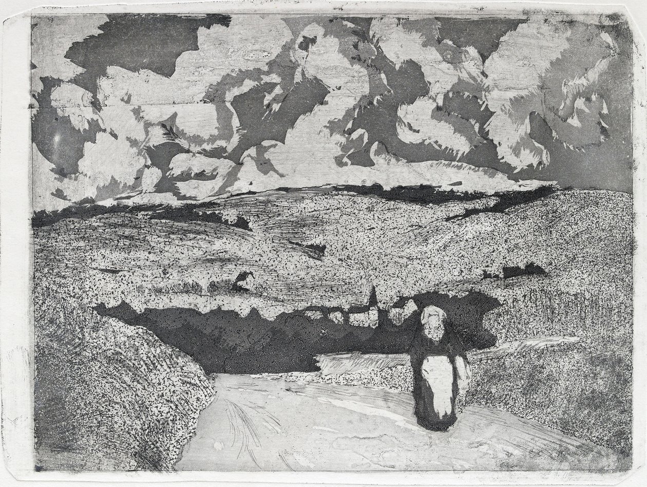 Kobieta w drodze, 1879 autorstwa Camille Pissarro