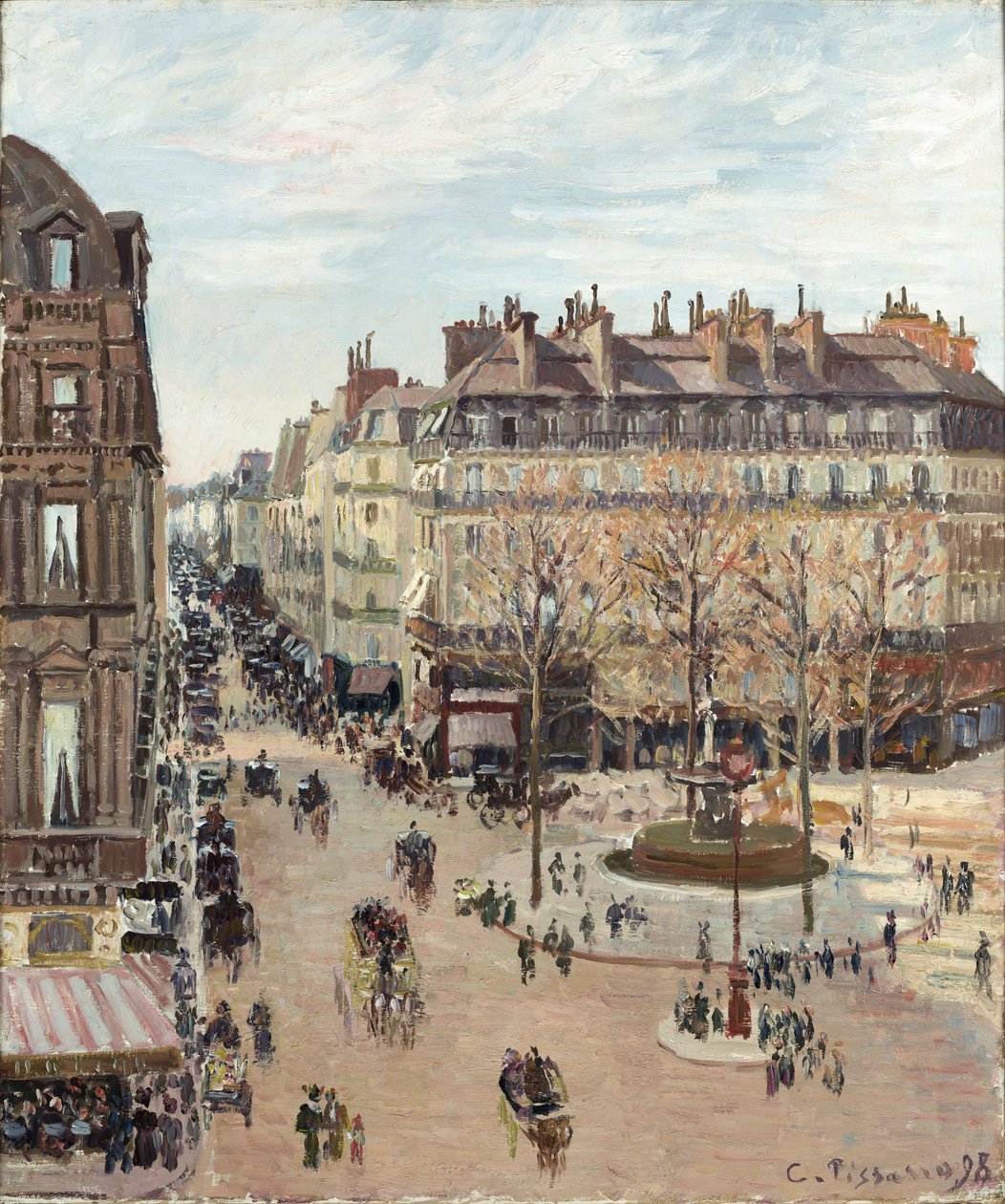 Rue Saint-Honoré autorstwa Camille Pissarro