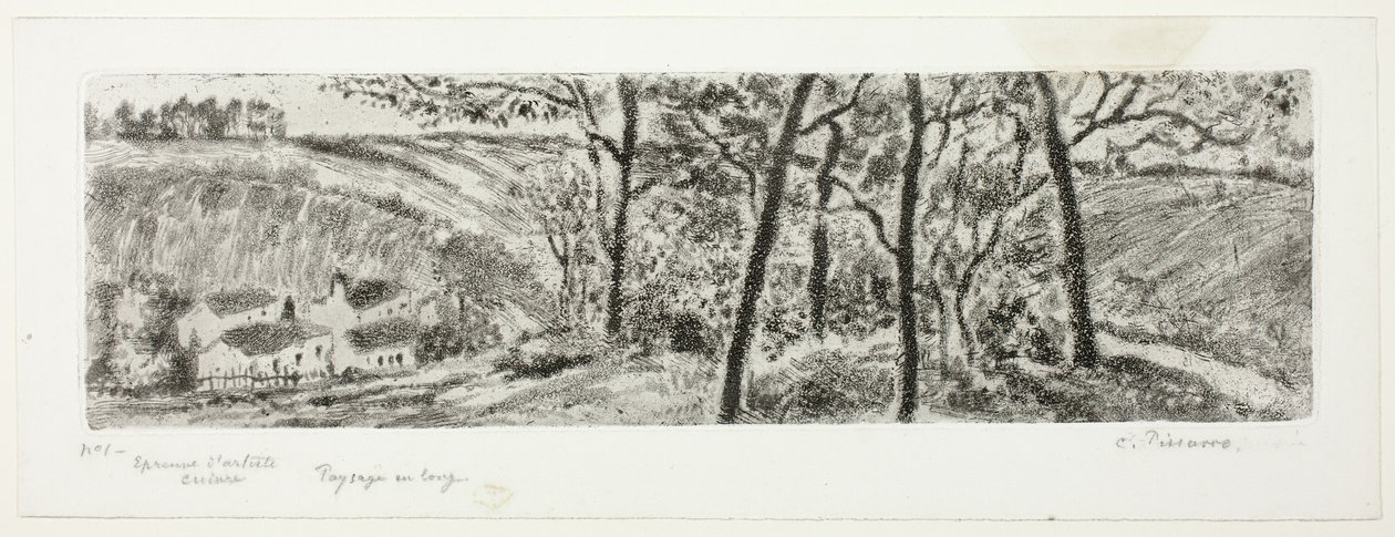 Panorama krajobrazowa autorstwa Camille Pissarro