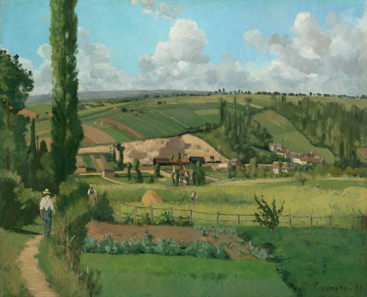 Krajobraz w Les Pâtis, Pontoise autorstwa Camille Pissarro