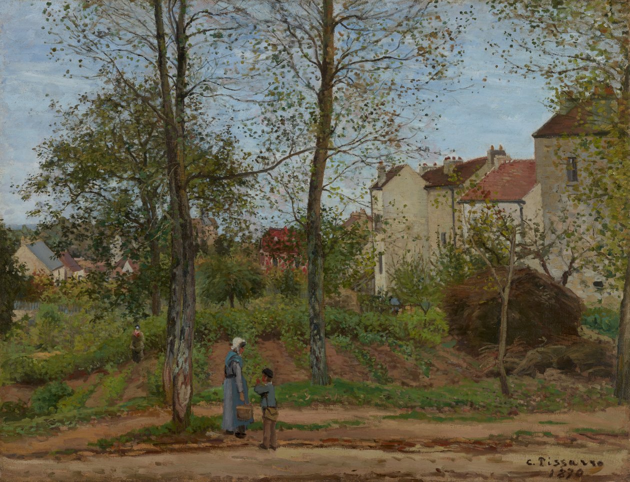 Krajobraz w Louveciennes (jesień) autorstwa Camille Pissarro