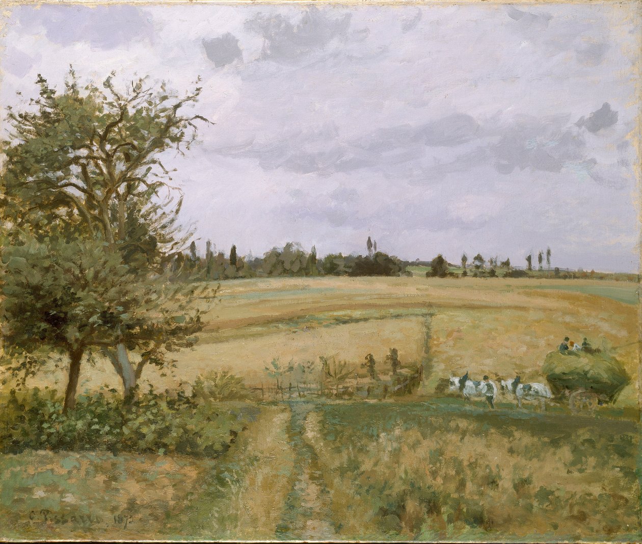 Krajobraz w Pontoise, 1872 autorstwa Camille Pissarro
