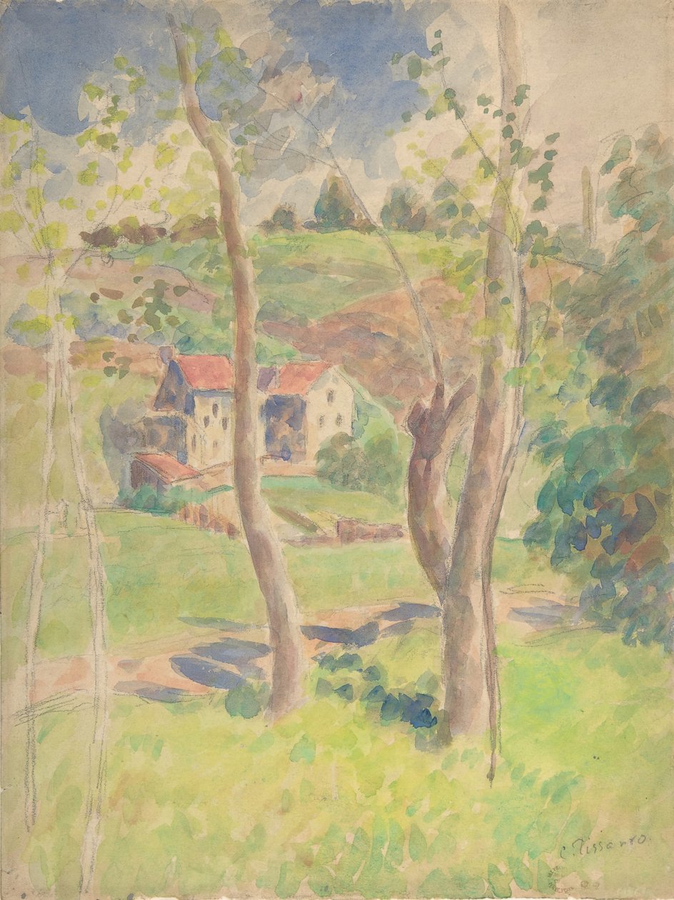 Krajobraz, druga połowa XIX wieku. autorstwa Camille Pissarro