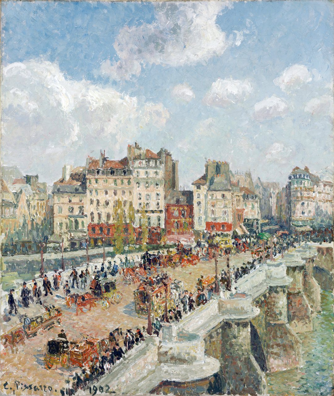 Le Pont Neuf (The Pont-Neuf) - Obraz Camille Pissaro (1830-1903), olej na płótnie (55x46,5 cm) autorstwa Camille Pissarro