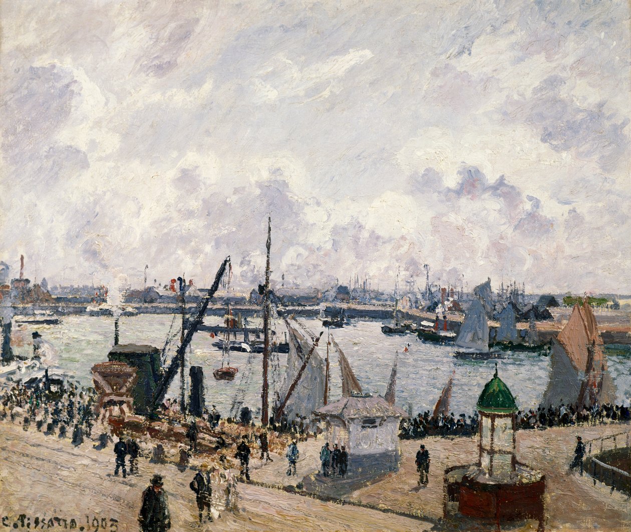 Nabrzeże Southampton w Le Havre autorstwa Camille Pissarro