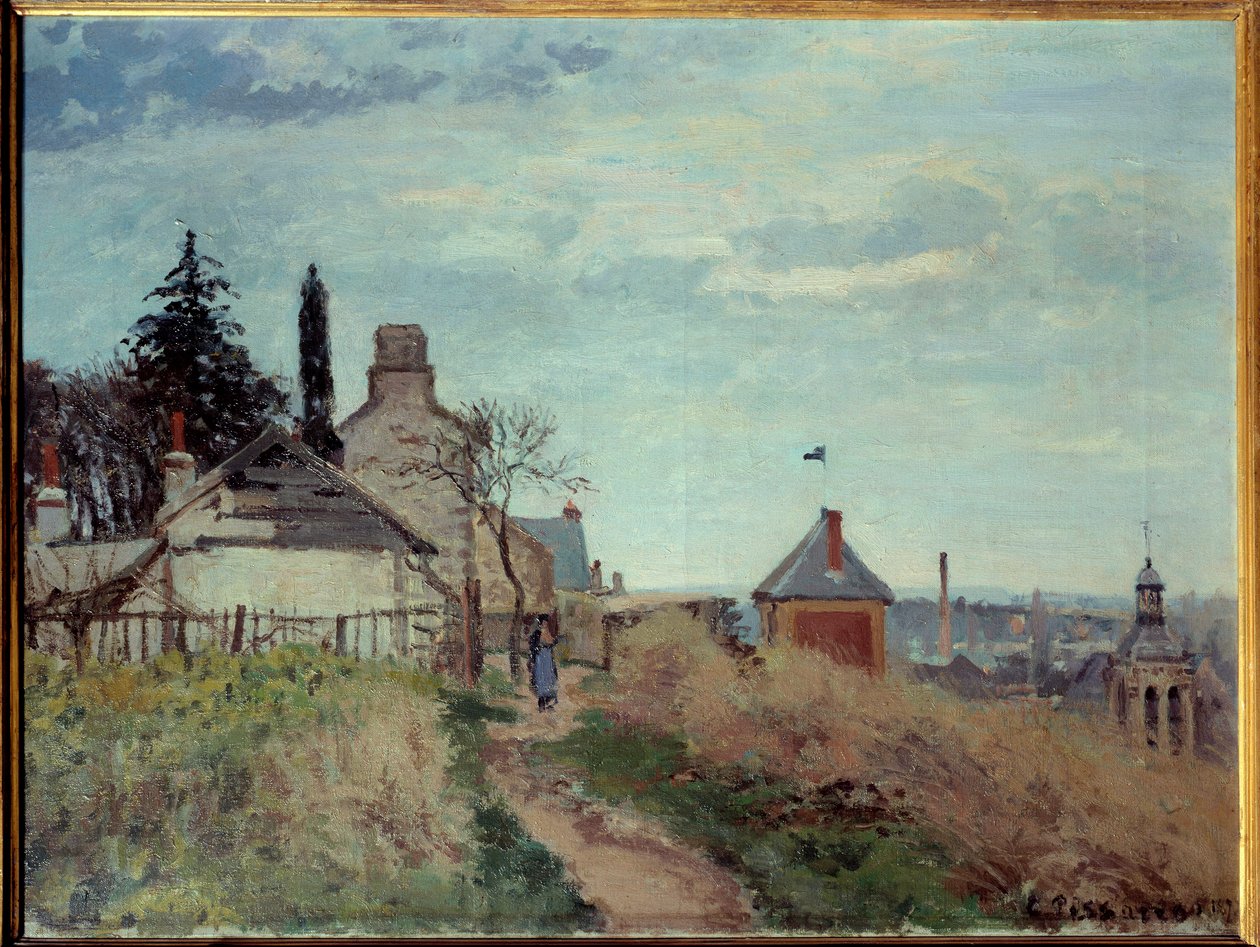 Gmach sądu w Pontoise Obraz Camille Pissarro (1830-1903) 1872 Nd. 0,4x0,54 m Paryż, Muzeum Orsay autorstwa Camille Jacob Pissarro
