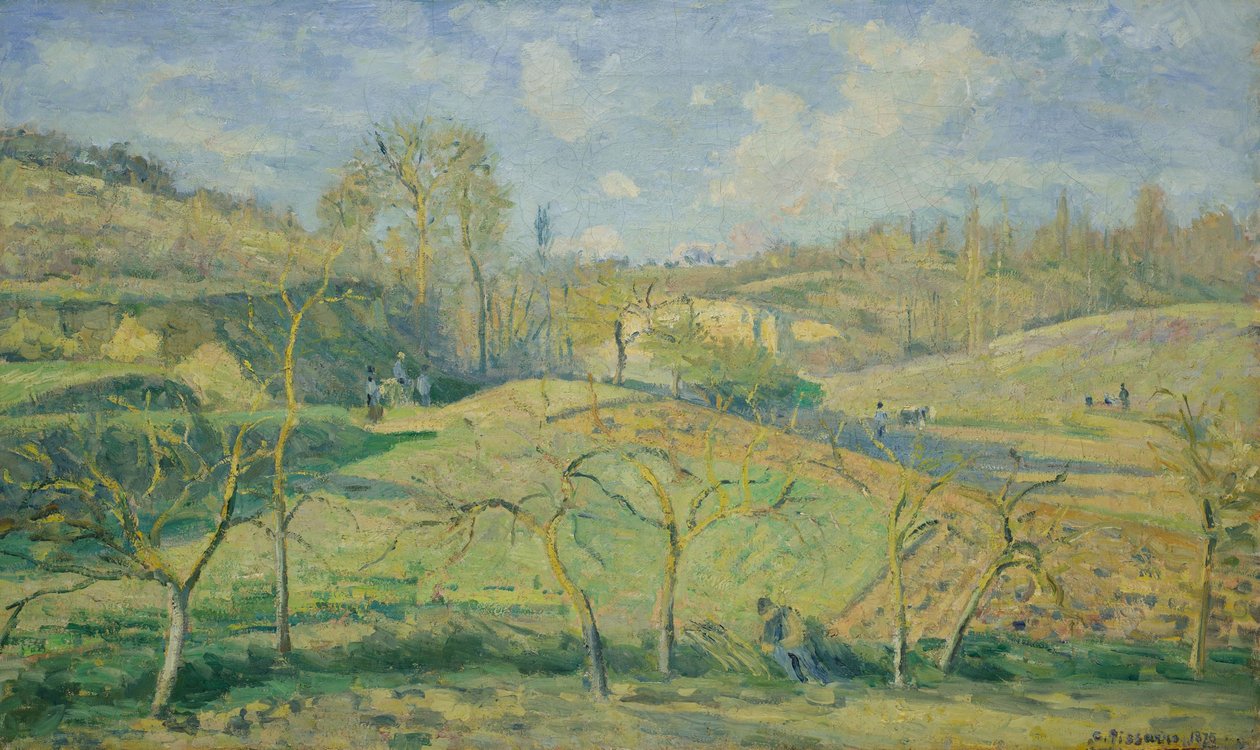 Marcowe słońce, Pontoise autorstwa Camille Pissarro