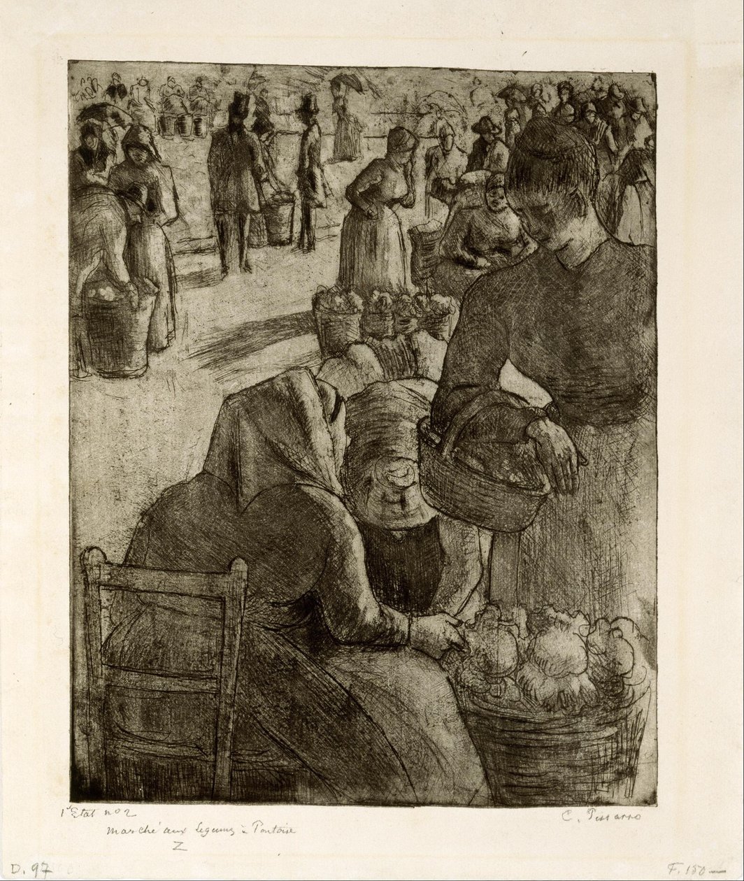 Spacer warzywny w Pontoise autorstwa Camille Pissarro