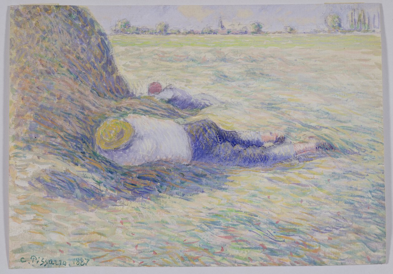 Odpoczynek południowy autorstwa Camille Jacob Pissarro