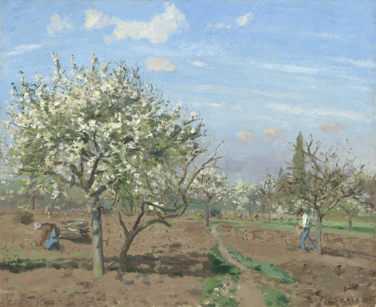 Sad in Bloom, Louveciennes autorstwa Camille Jacob Pissarro