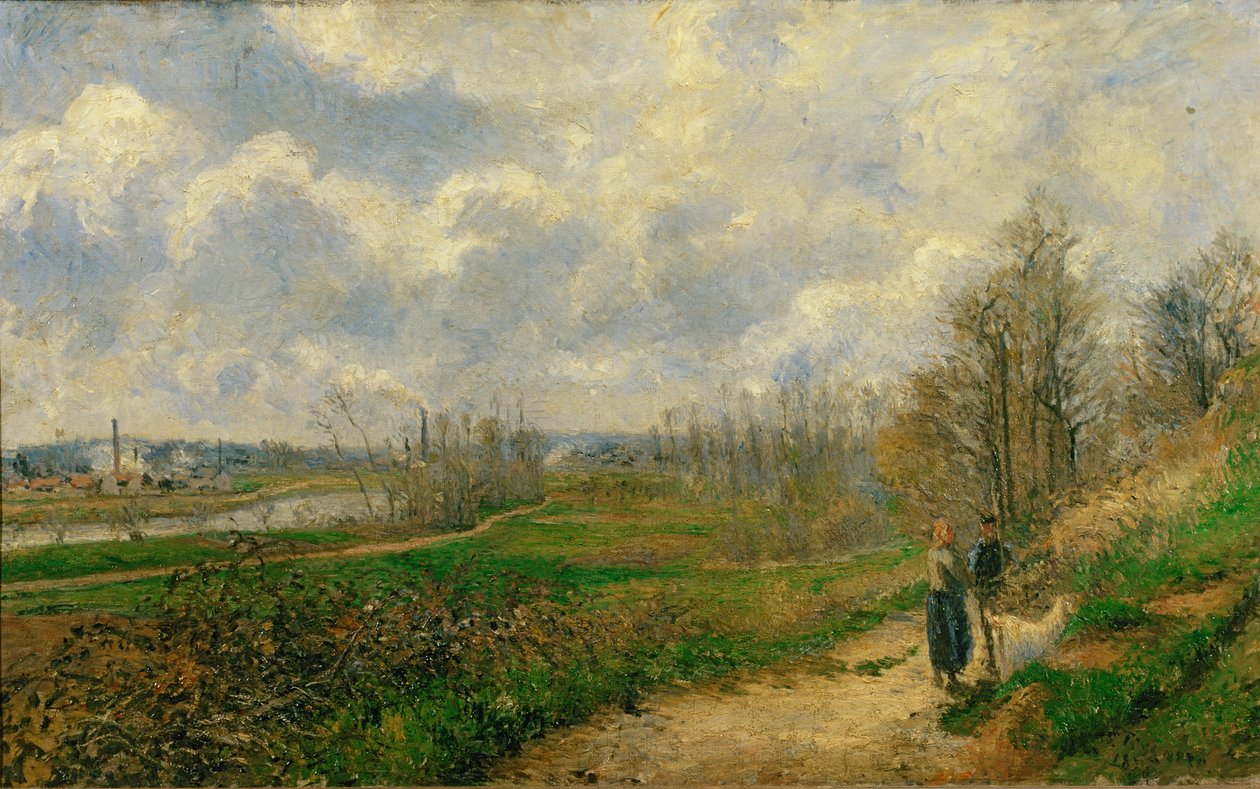 Ścieżka w Lechou ... (obraz na płótnie) autorstwa Camille Pissarro