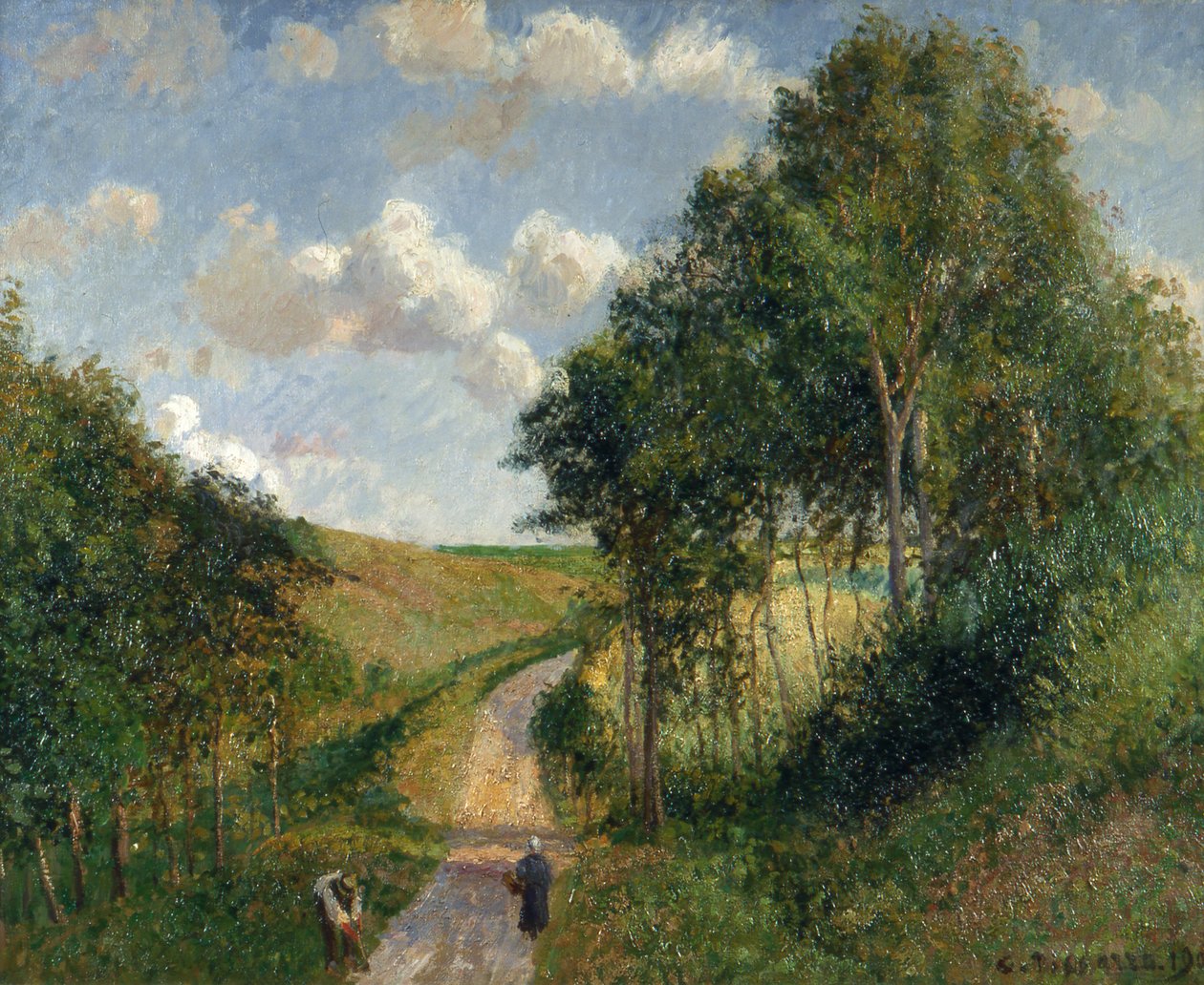 Krajobraz w Berneval, 1900. autorstwa Camille Pissarro