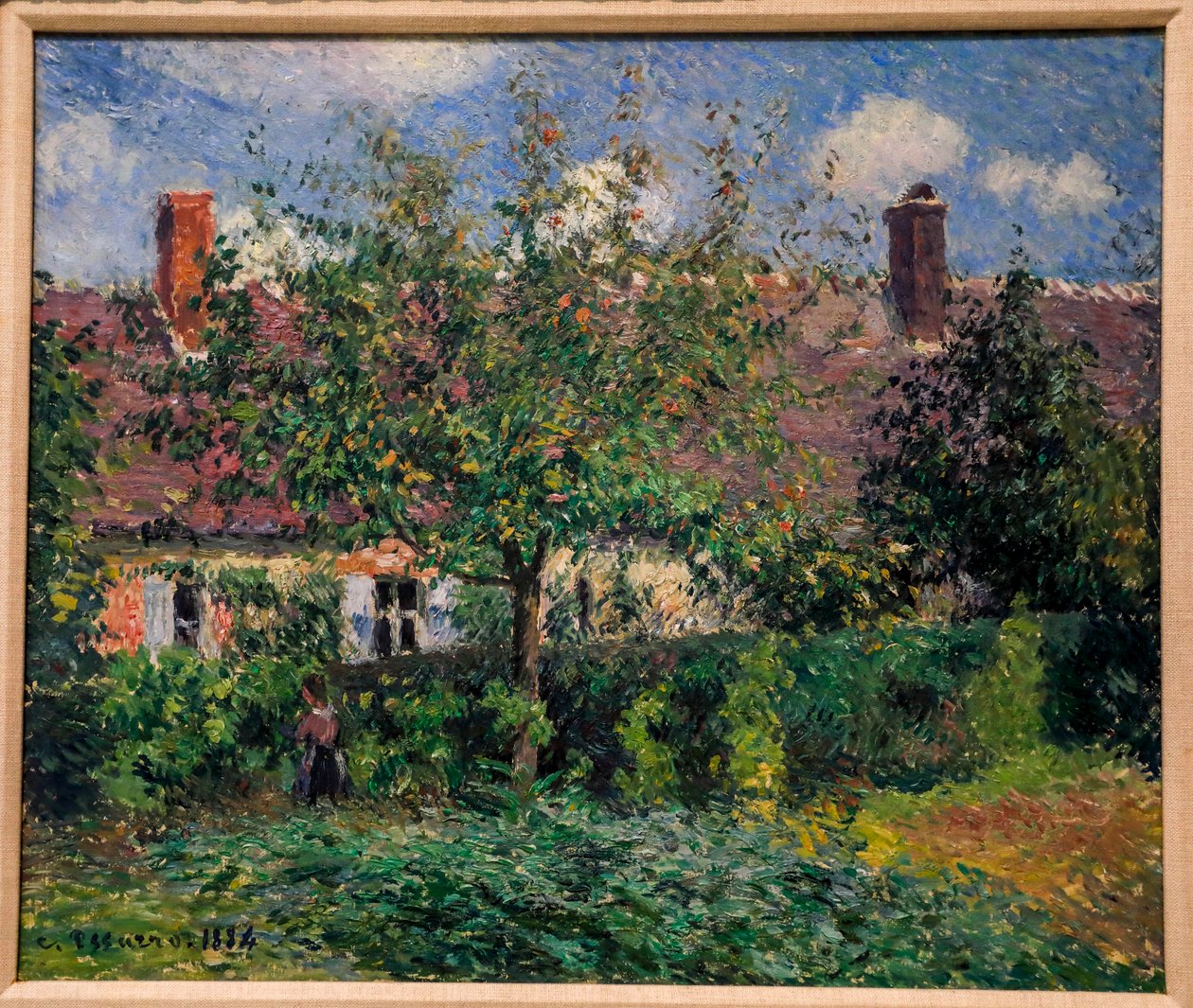 Dom chłopski w Èragny autorstwa Camille Pissarro