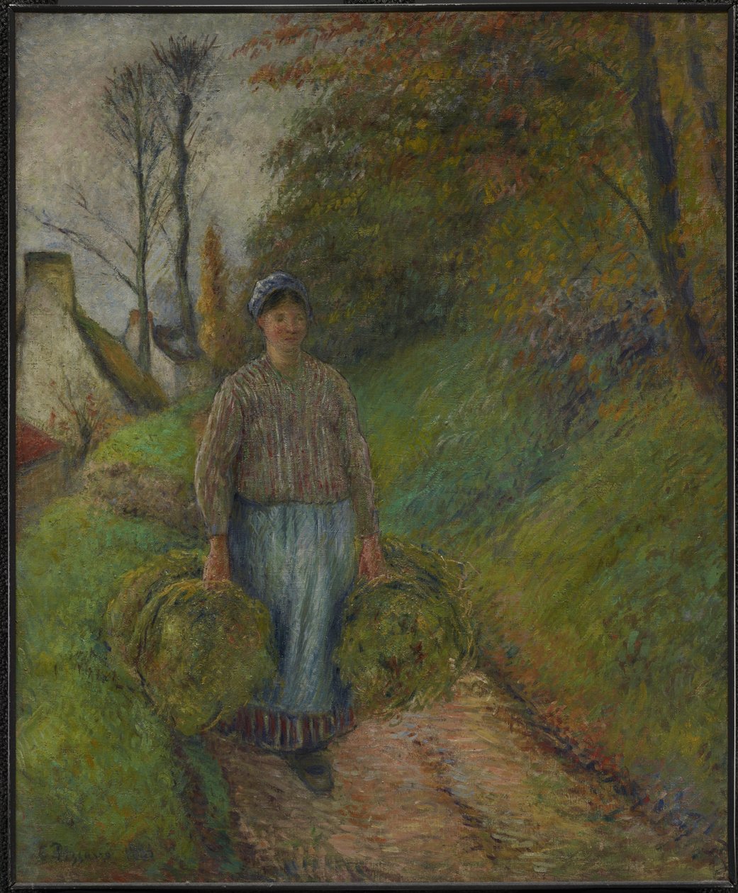 Wieśniaczka niosąca dwie wiązki siana Edytuj to na Wikidata autorstwa Camille Pissarro