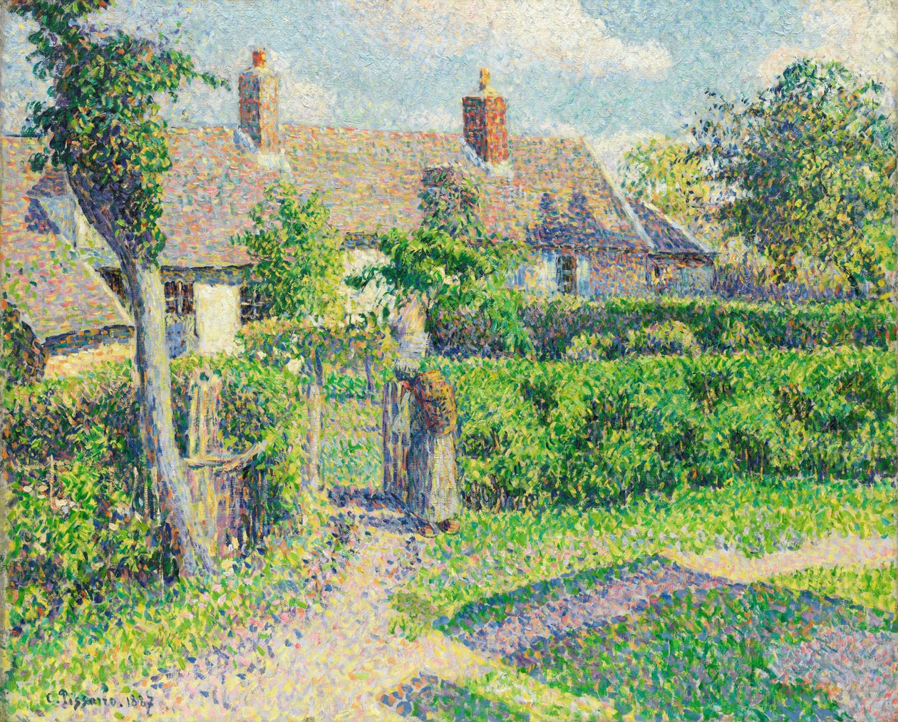 Domy chłopskie, Eragny autorstwa Camille Pissarro