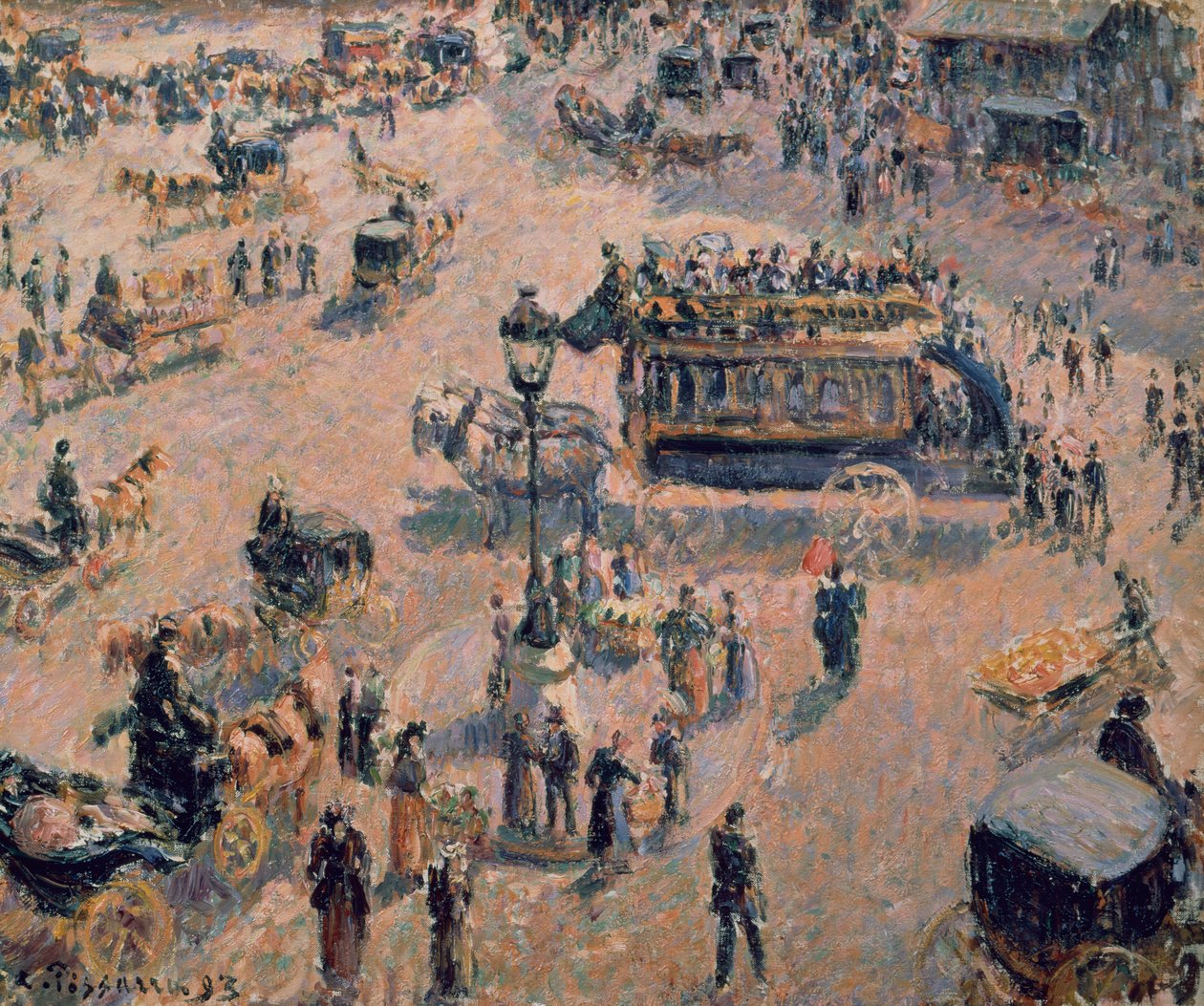 Plac Świętego Łazarza autorstwa Camille Pissarro