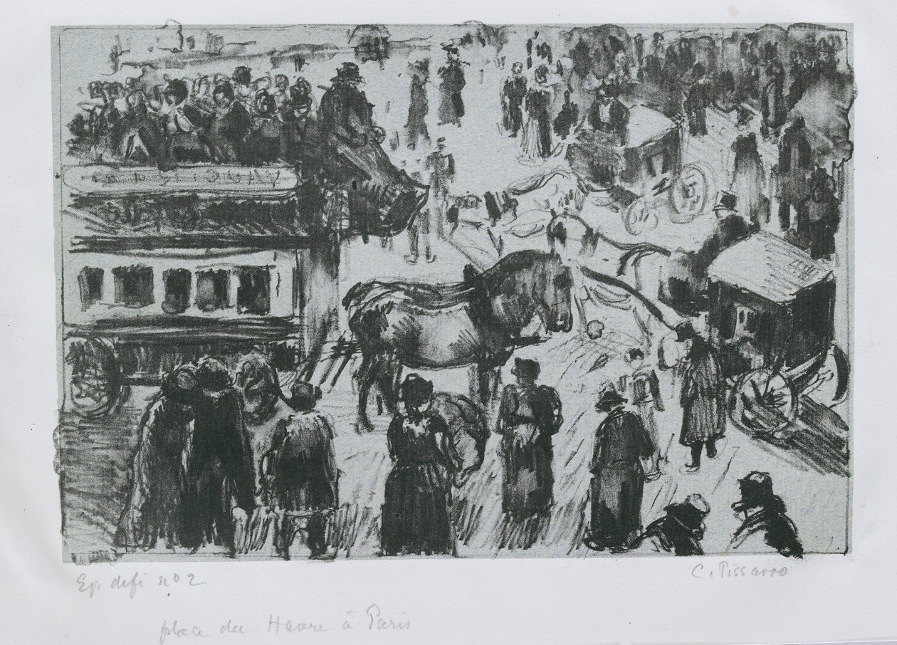 Place du Havre, Paryż, ok. 1897 autorstwa Camille Pissarro