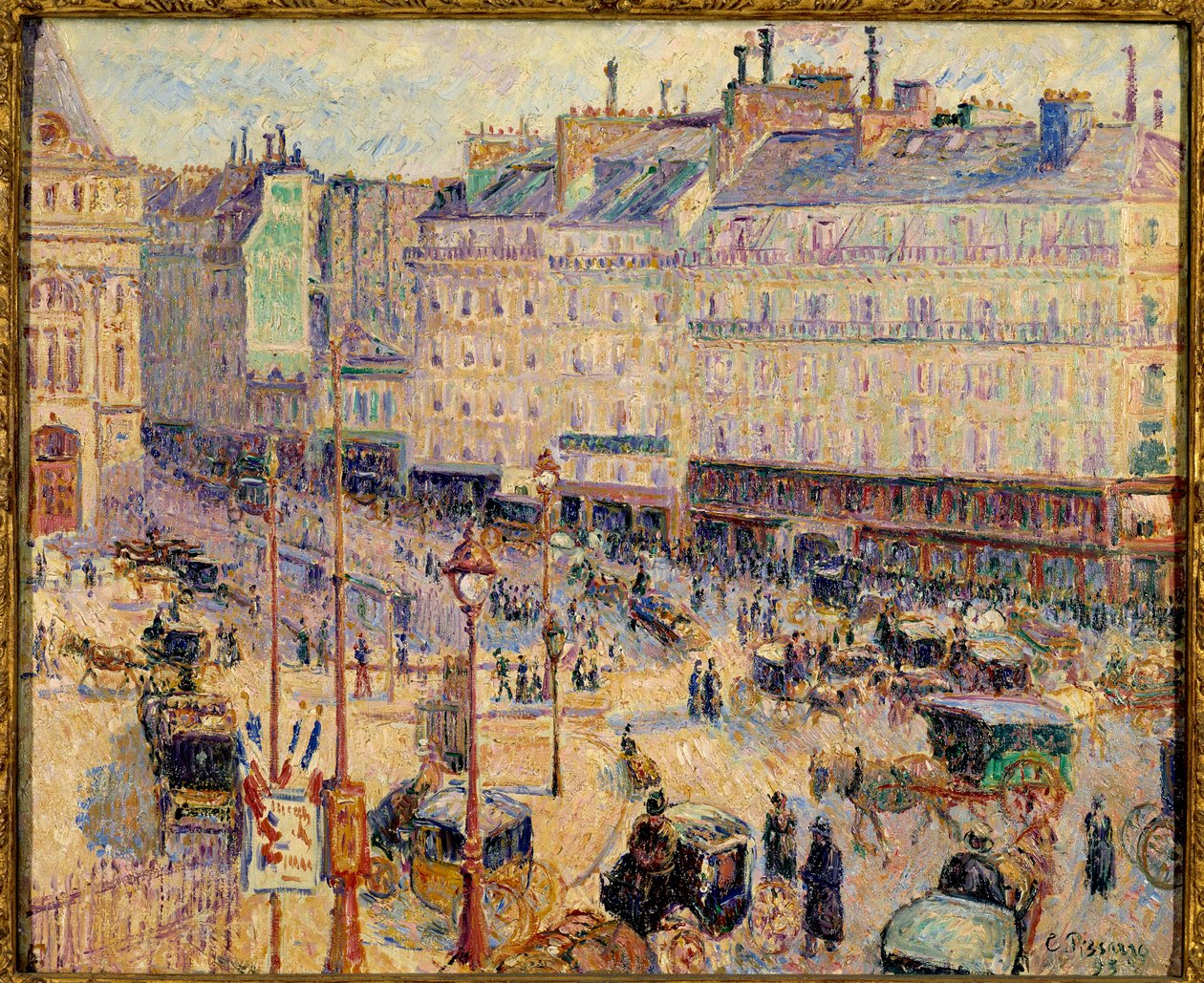 Place du Havre w Paryżu w 1893 r autorstwa Camille Pissarro