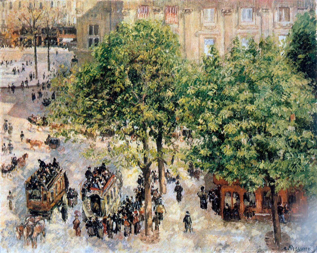 Place du Theatre-Francais, wiosna, 1898 autorstwa Camille Jacob Pissarro