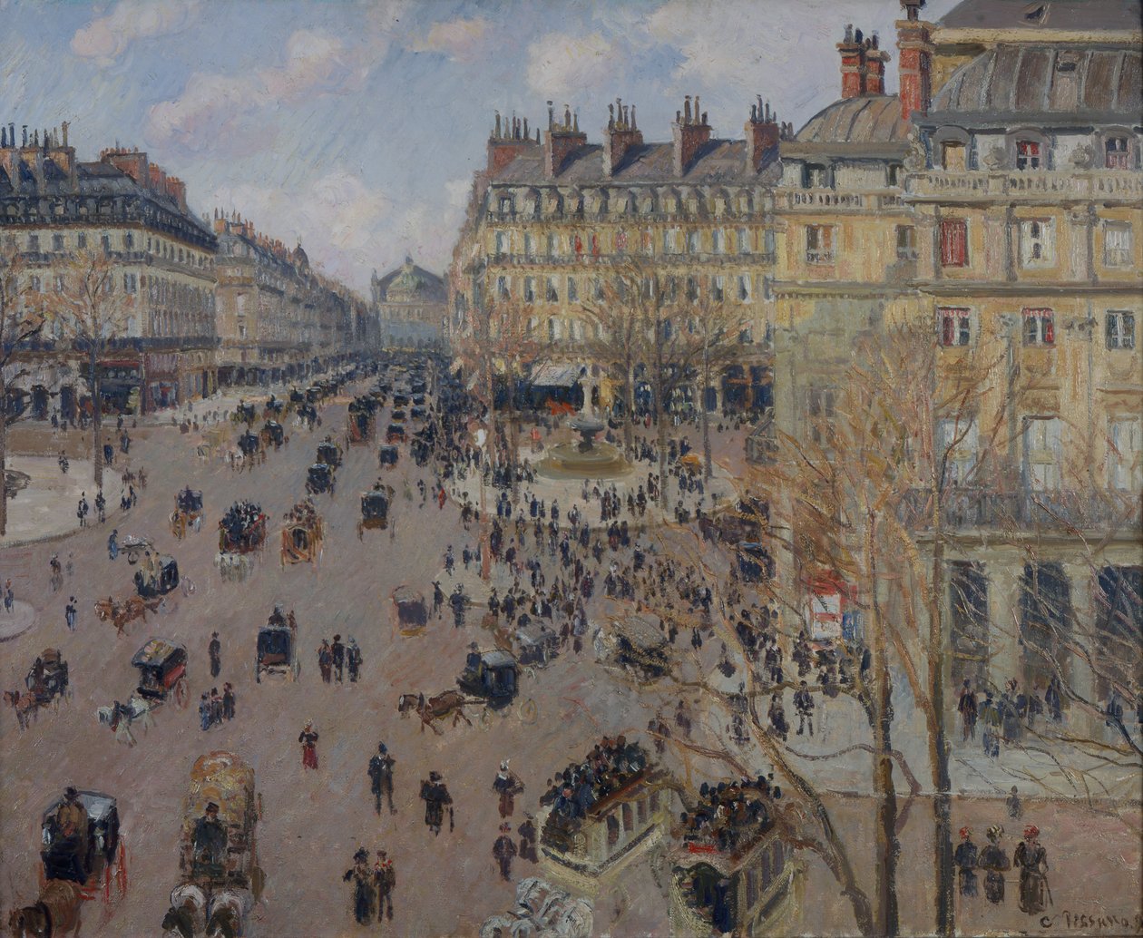 Plac Teatru Francuskiego, 1898. autorstwa Camille Pissarro