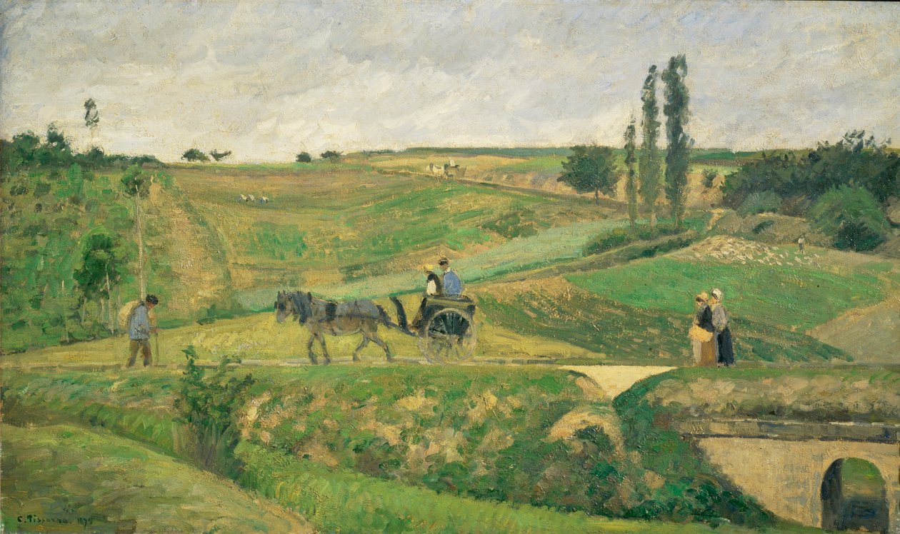 Droga w pobliżu Pontoise ... autorstwa Camille Pissarro