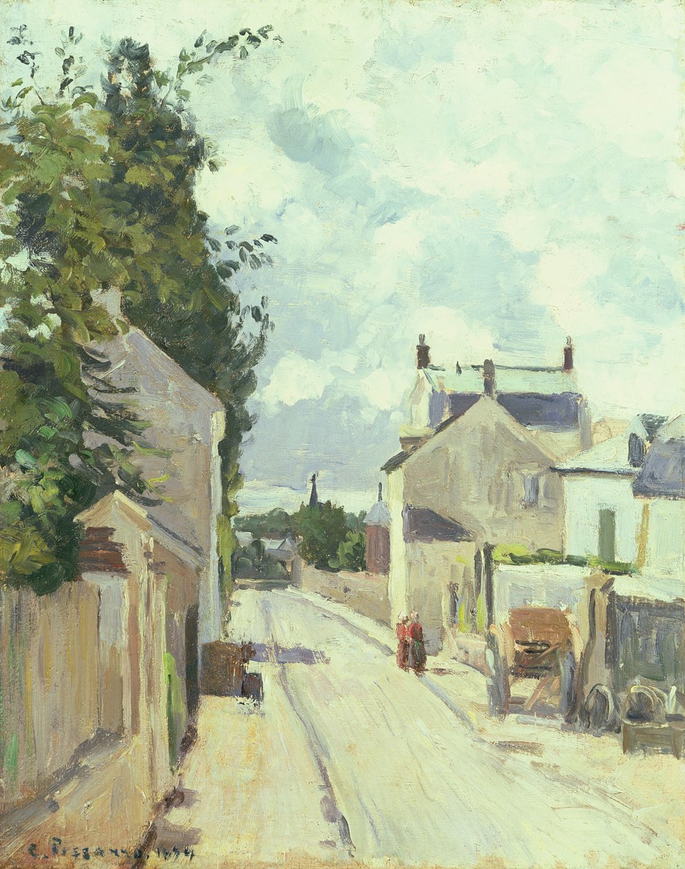 Ulica Ermitażu, Pontoise autorstwa Camille Jacob Pissarro