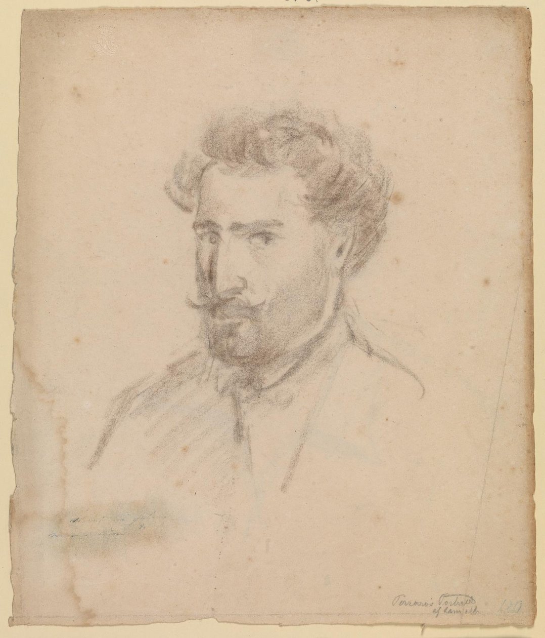 Autoportret, profil w trzech czwartych po lewej stronie (Caracas (?) 1853/54) autorstwa Camille Pissarro