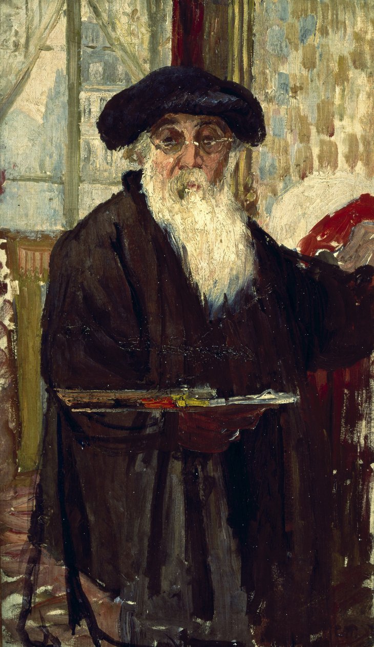 Autoportret, ok.1898 (olej na płótnie) autorstwa Camille Jacob Pissarro