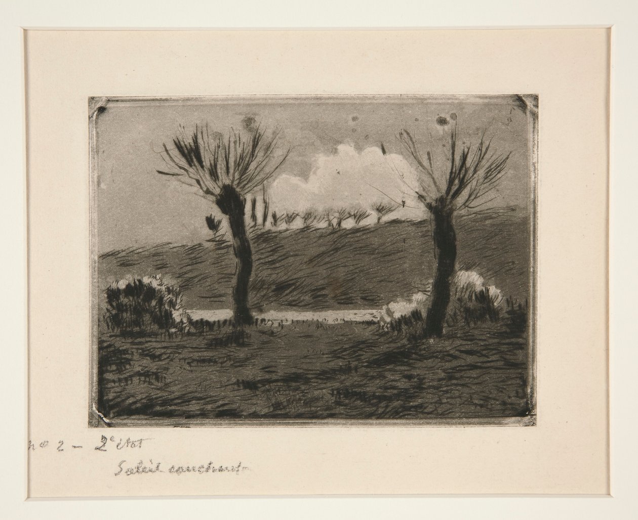 Zachodzące słońce autorstwa Camille Pissarro