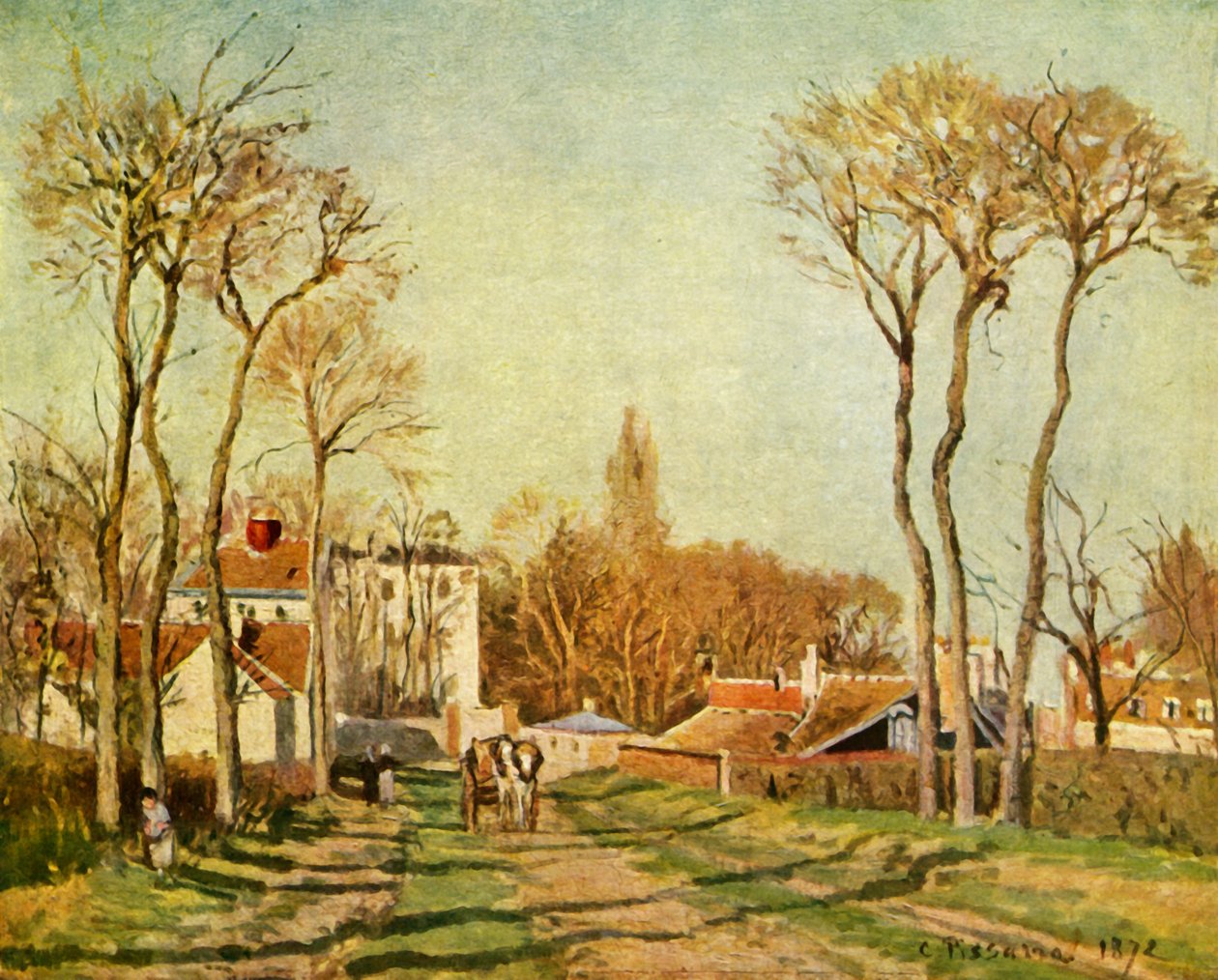 Wejście do wsi, 1872, 1939. autorstwa Camille Jacob Pissarro