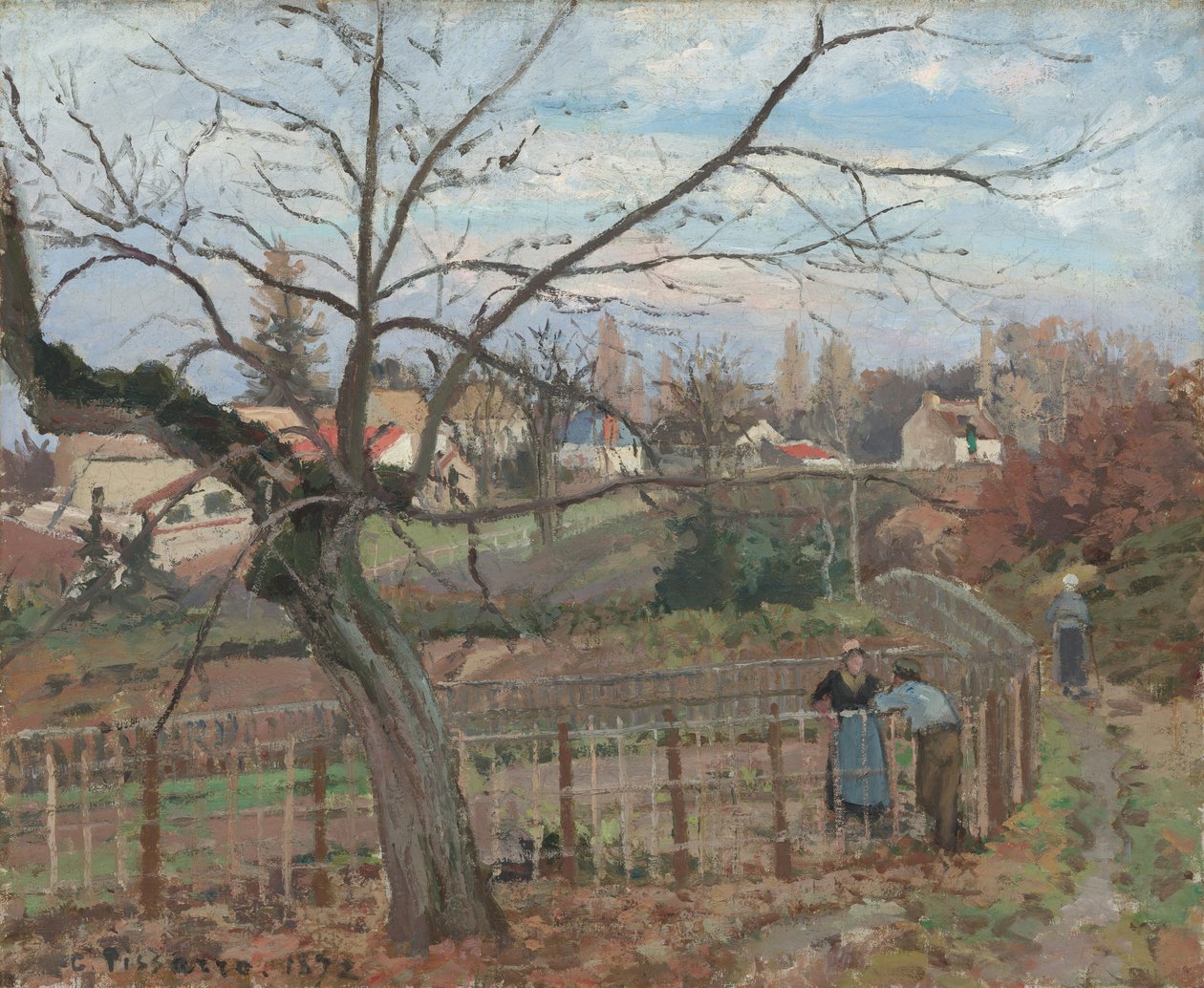 Płot autorstwa Camille Pissarro