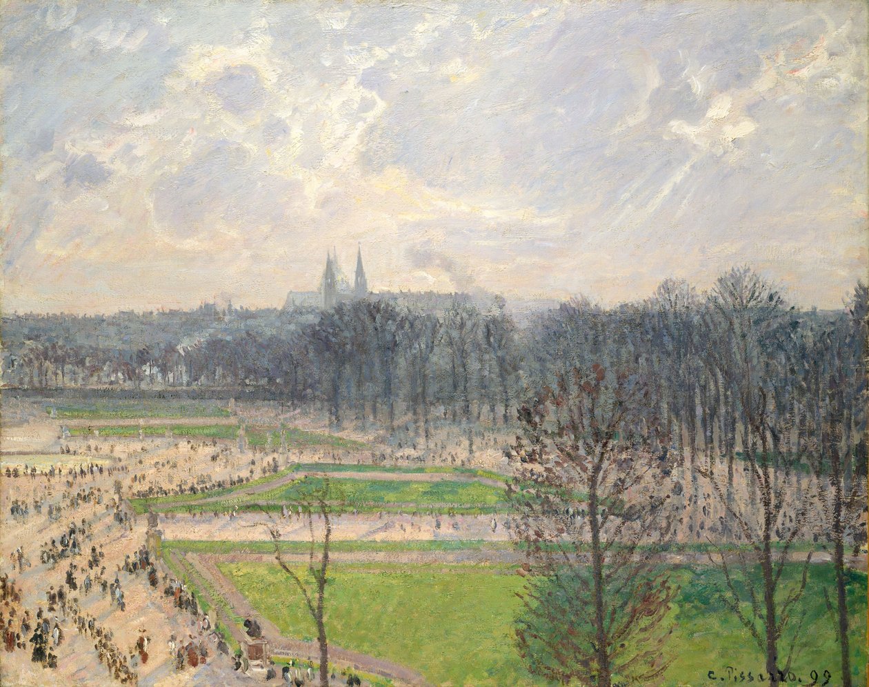 Ogród Tuileries w zimowe popołudnie autorstwa Camille Jacob Pissarro