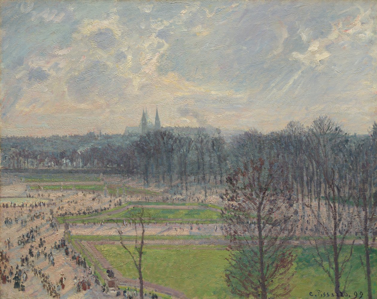 Ogród Tuileries w zimowe popołudnie, 1899. autorstwa Camille Jacob Pissarro